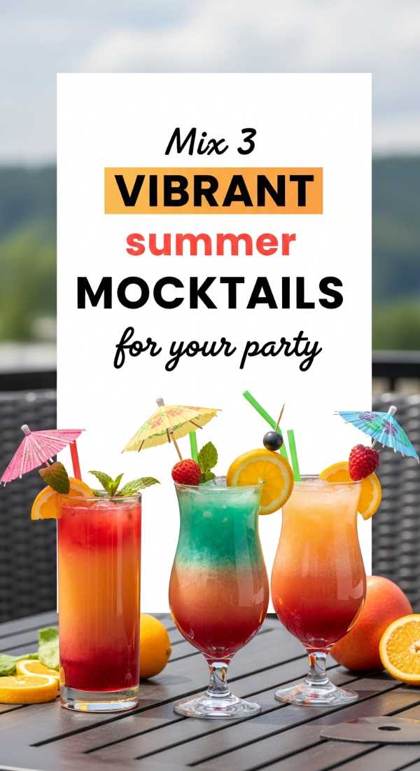Mix 3 Vibrant Summer Mocktails For Your Party 6a06bdcc87493