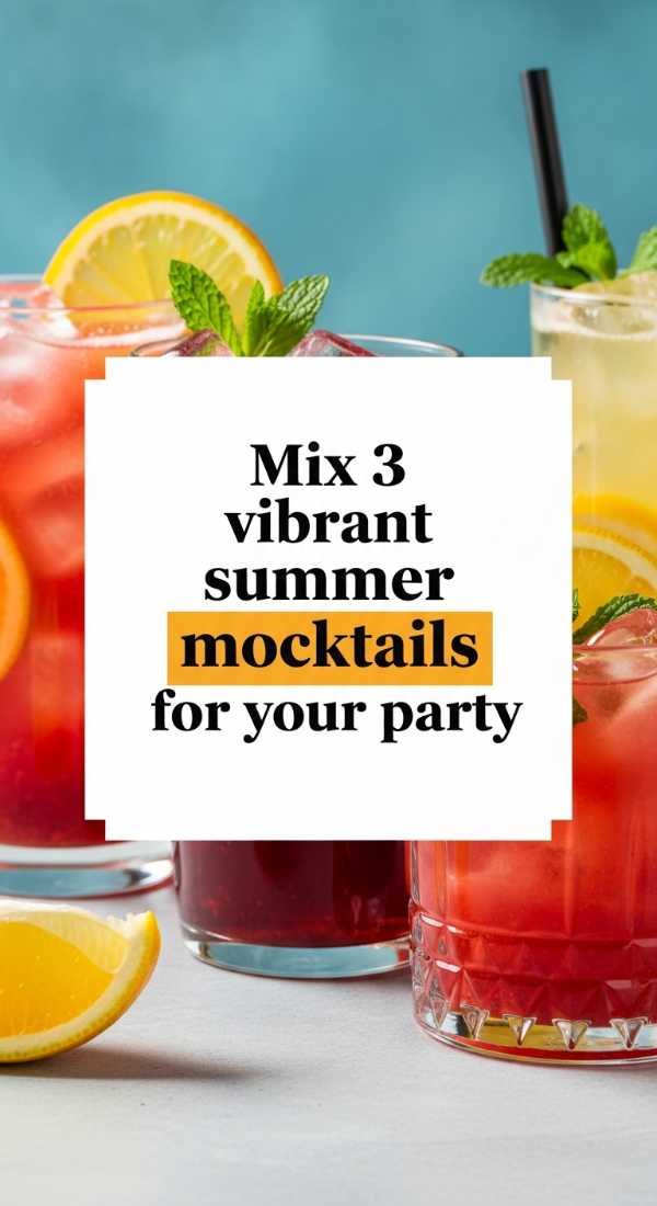 Mix 3 Vibrant Summer Mocktails For Your Party 6a06bdd8af672