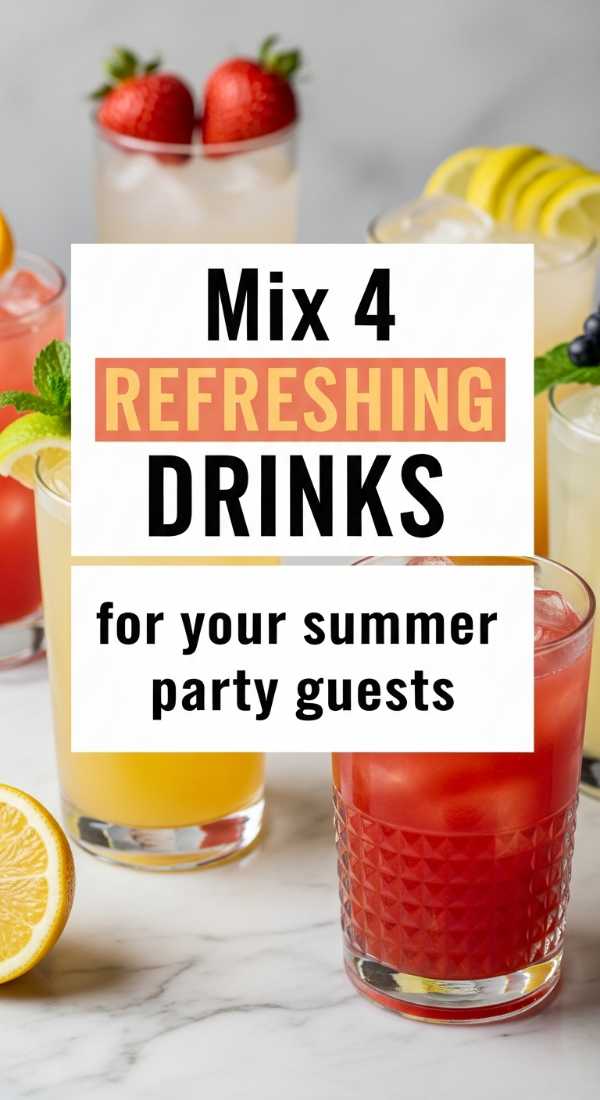 Mix 4 Refreshing Drinks For Your Summer Party Guests 69f871631f13d