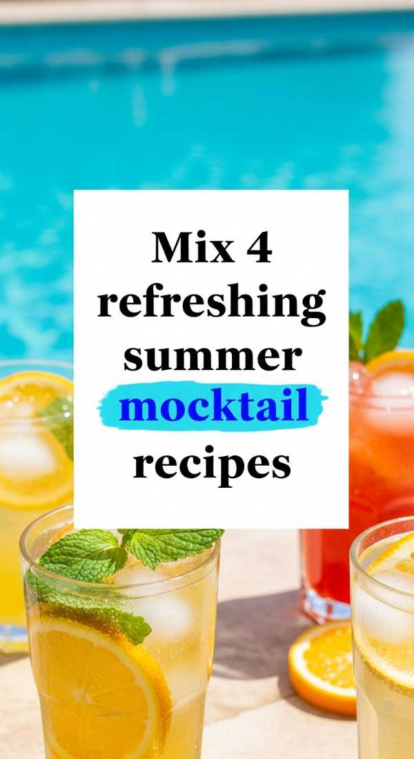 Beat the Heat: Your Essential Summer Cookbook for Stress-Free Dining Mix 4 Refreshing Summer Mocktail Recipes 6a070b79715d9