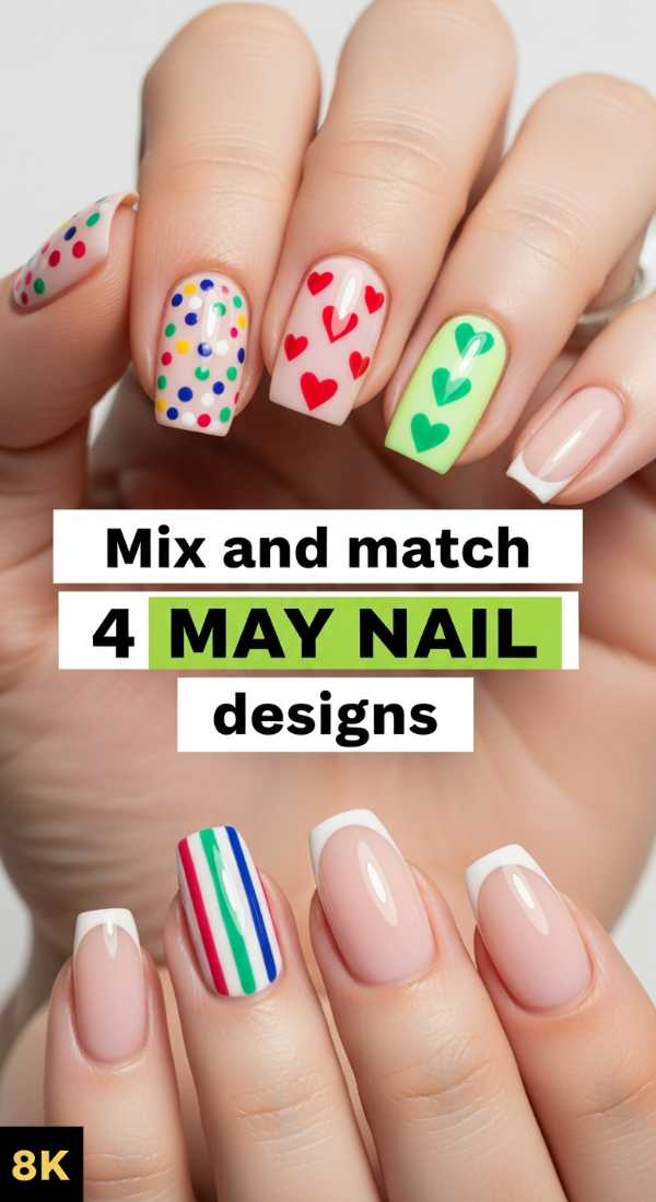 Mix And Match 4 May Nail Designs 69fb976477e15