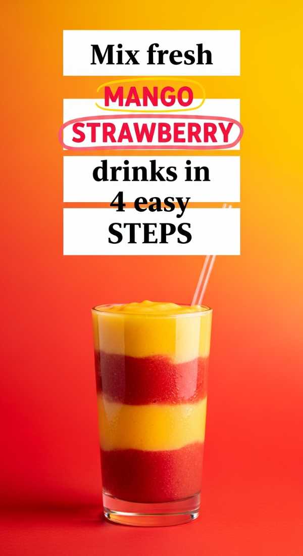 Mix Fresh Mango Strawberry Drinks In 4 Easy Steps 69f47b3c6e1fc