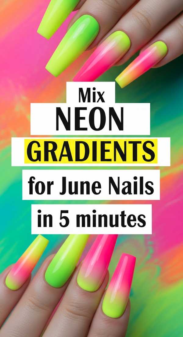 Bright, Bold, and Beautiful: Your 2024 Summer Nail Inspo Mix Neon Gradients For June Nails In 5 Minutes 6a0f0d8ebc451