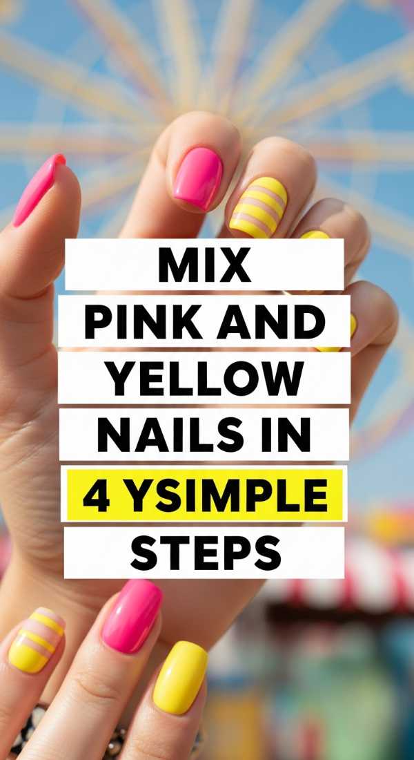 Mix Pink And Yellow Nails In 4 Simple Steps 6a021e6663c7a