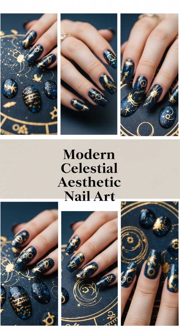 Modern Celestial Aesthetic Nail Art 6a08581f4421a