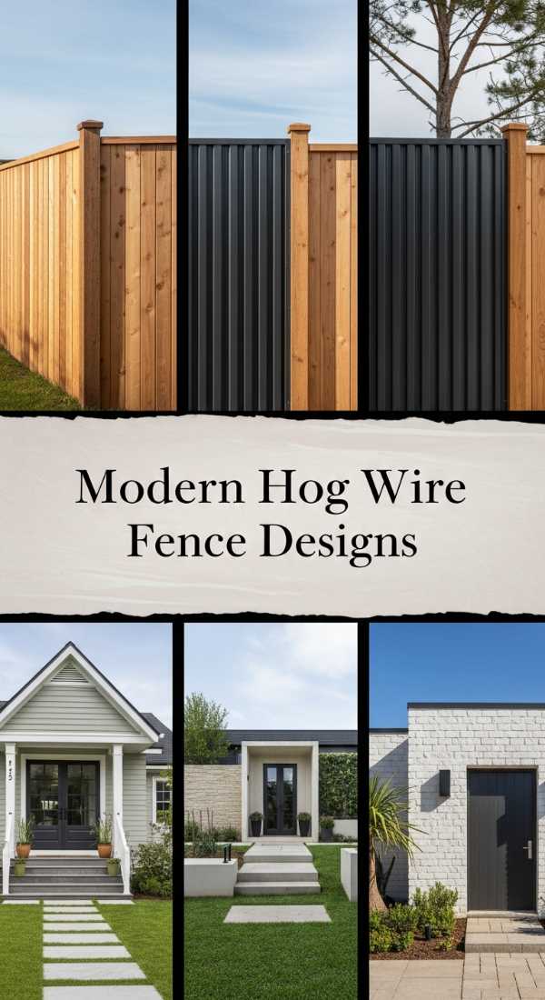 The Five-Star Garden: Merging Interior Comfort with Outdoor Design Modern Hog Wire Fence Designs 69fb076681d1e