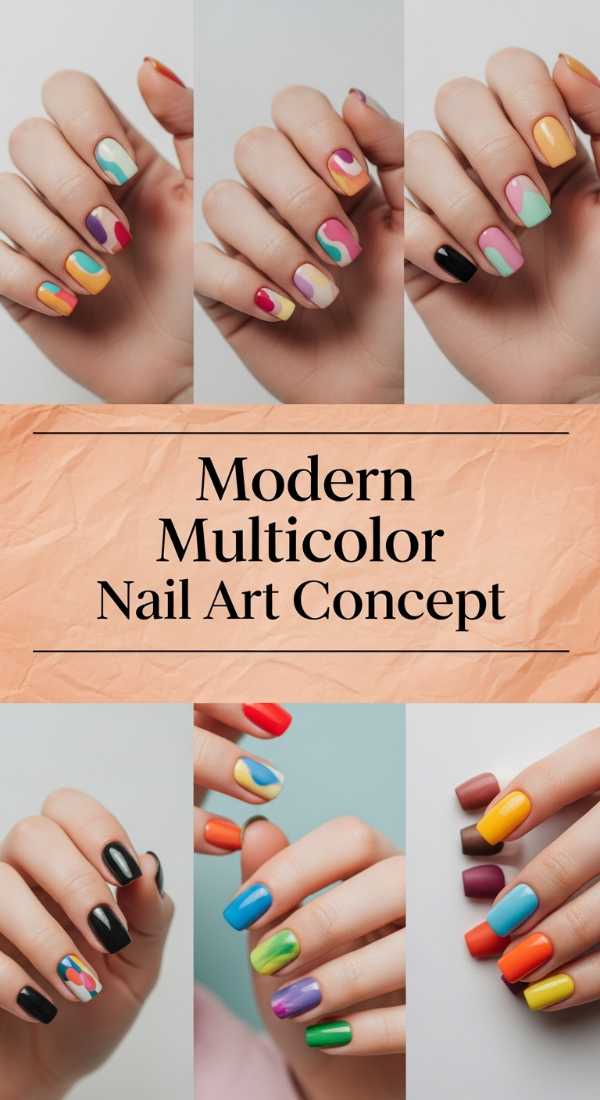 Modern Multicolor Nail Art Concept 6a08b019b3090