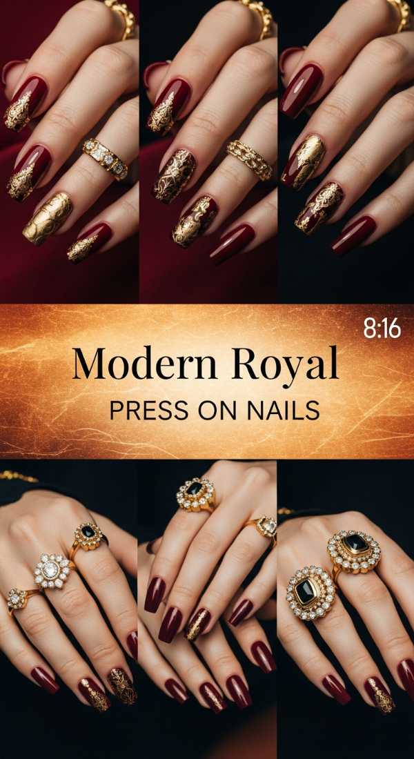 Written in the Stars: Why Luxury Celestial Press Ons Are This Season's Must-Have Modern Royal Press On Nails 6a0859d925d99