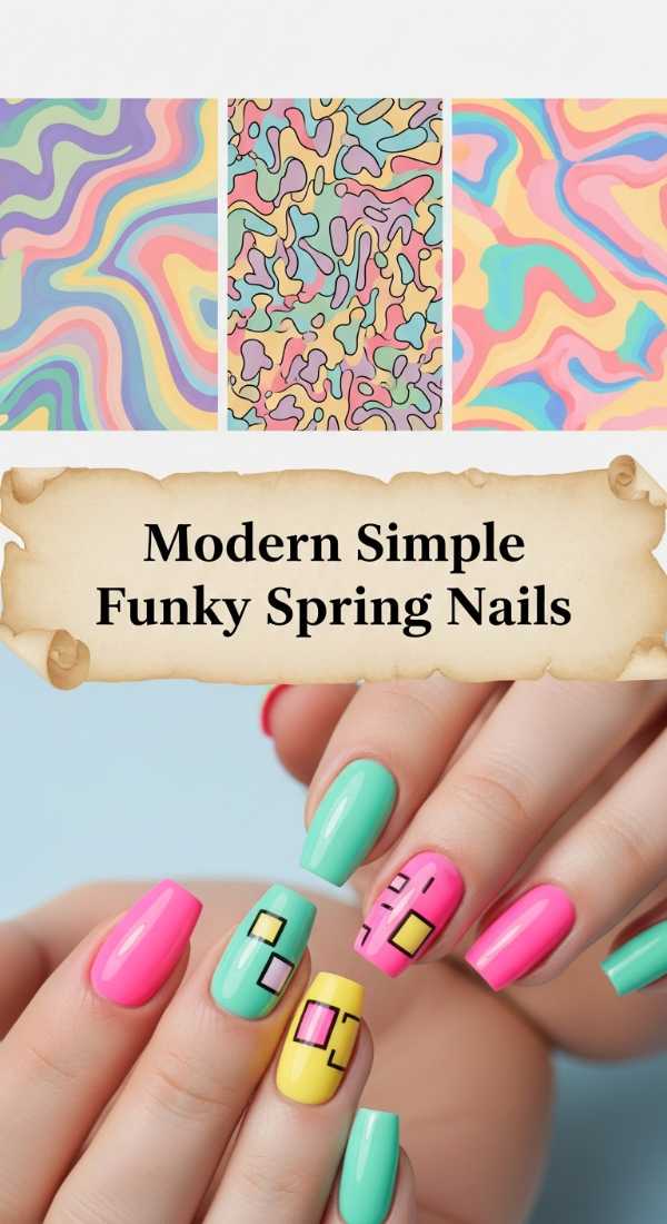 Modern Simple Funky Spring Nails 69ff6d9cb49d7