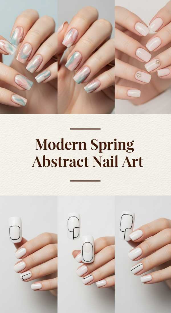 Modern Spring Abstract Nail Art 69ff6daef2365