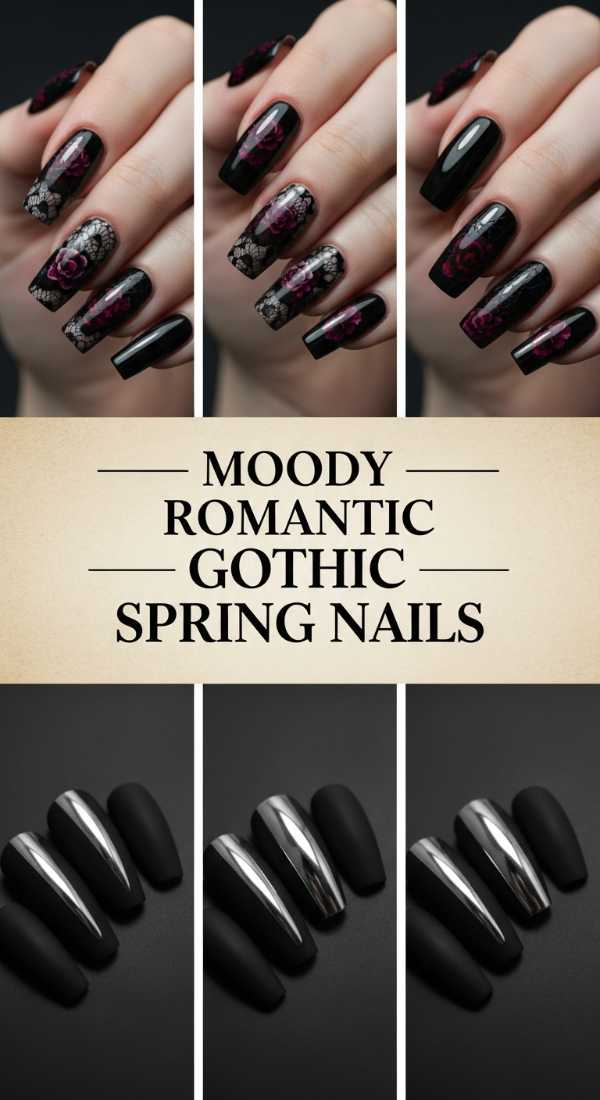 Moody Romantic Gothic Spring Nails 69ff6d9f015aa