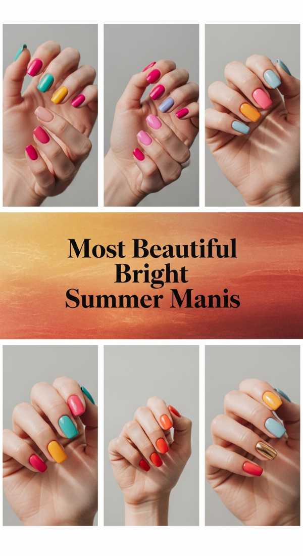 Most Beautiful Bright Summer Manis 6a08b00d41b2e