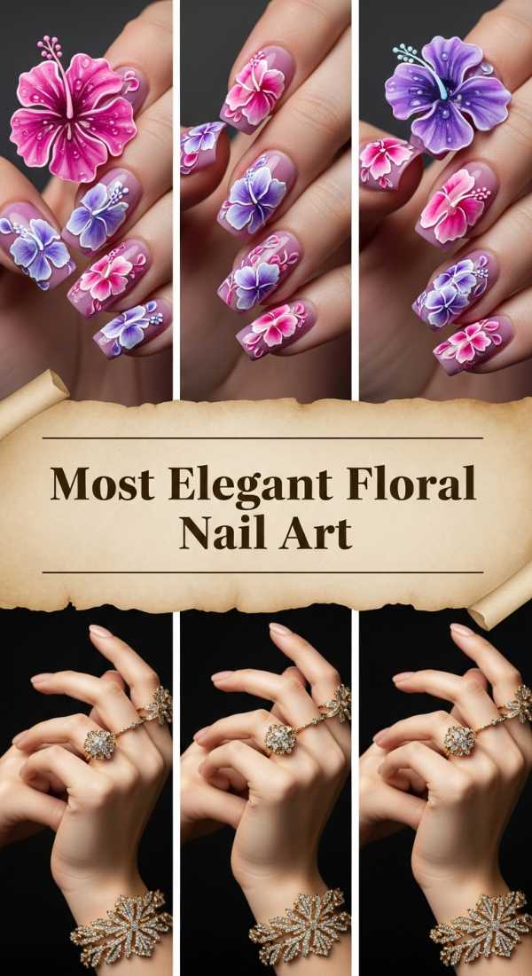 Most Elegant Floral Nail Art 6a134084007a2