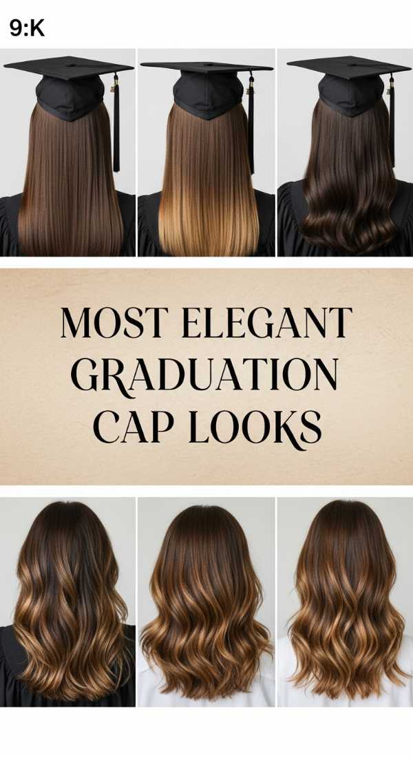 Tassel-Worthy Tresses: The Ultimate Guide to Luxe Graduation Hair Most Elegant Graduation Cap Looks 6a08cb86363cf