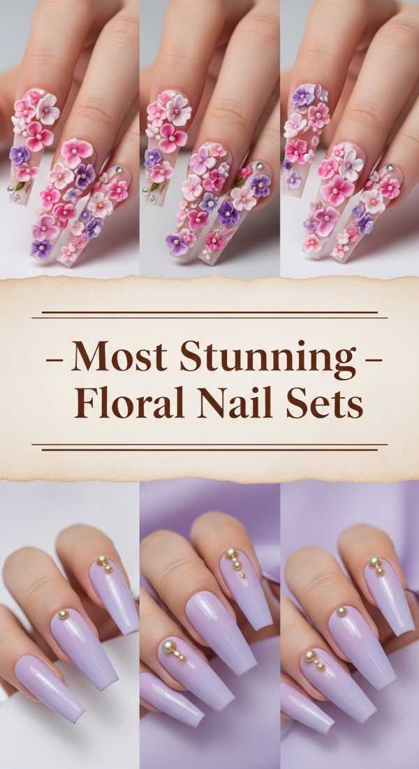 From Basic to Boujee: A Guide to Ordering Your First Pair of Custom Press-Ons Most Stunning Floral Nail Sets 6a1343ea6ccce