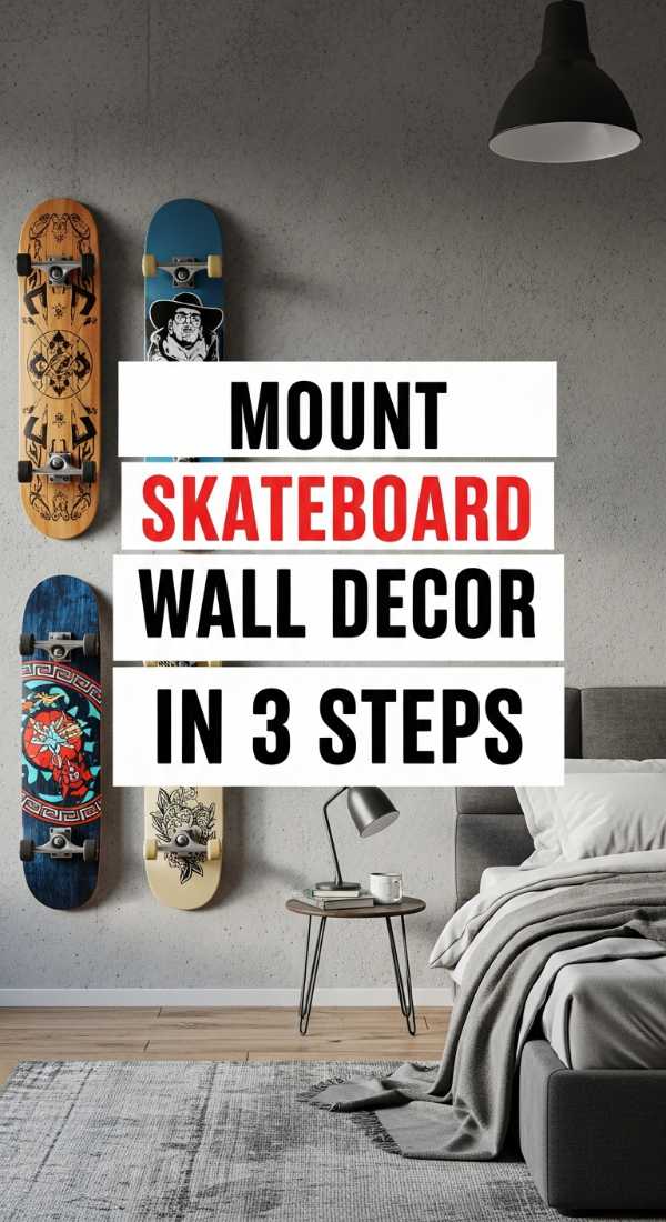 Mount Skateboard Wall Decor In 3 Steps 69f621c10a62b