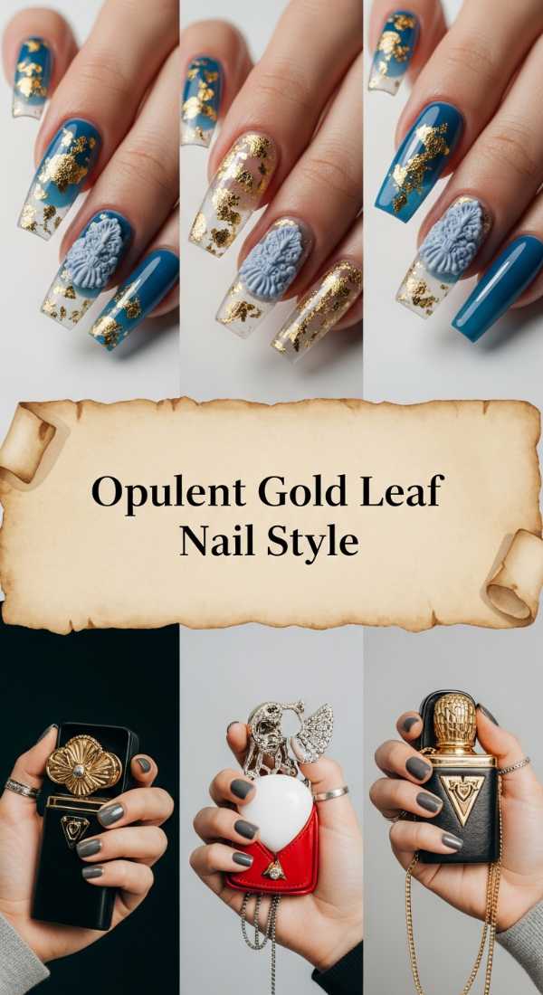 Opulent Gold Leaf Nail Style 6a0858501b55b