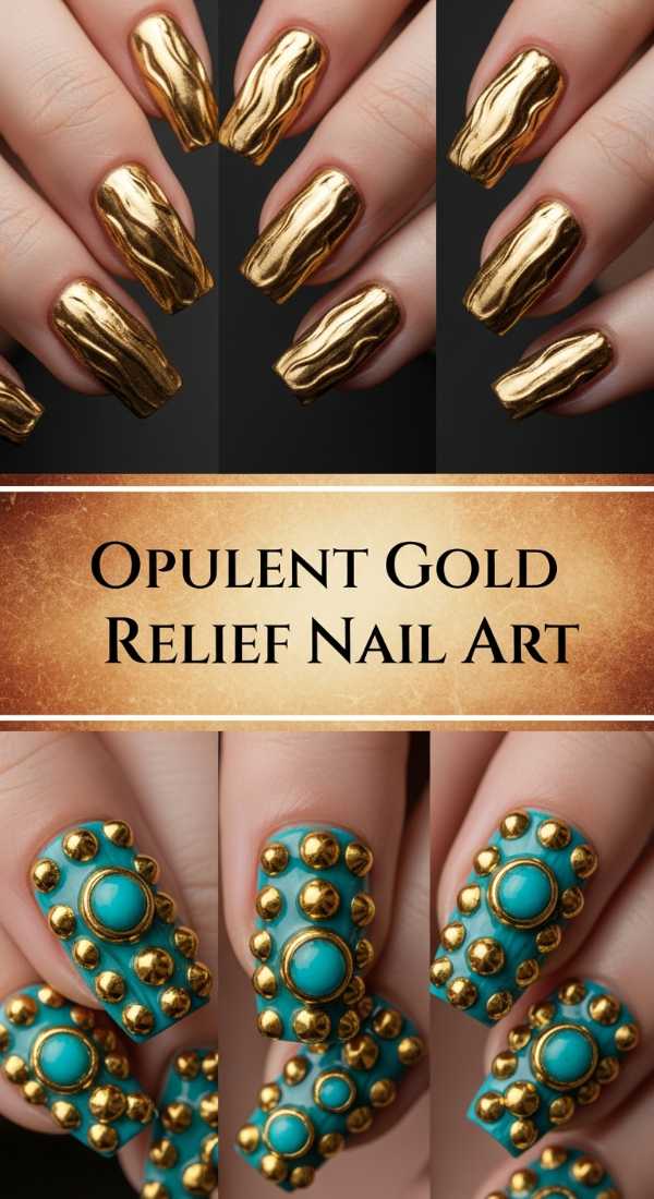 Written in the Stars: Why Luxury Celestial Press Ons Are This Season's Must-Have Opulent Gold Relief Nail Art 6a0859dab7d40