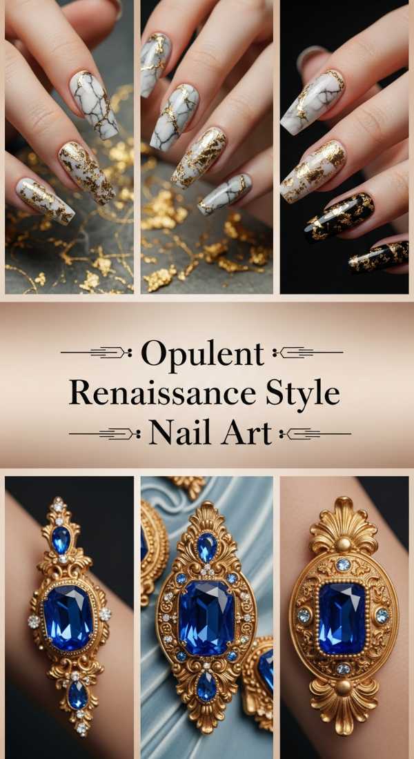 Opulent Renaissance Style Nail Art 6a085b636eb9d