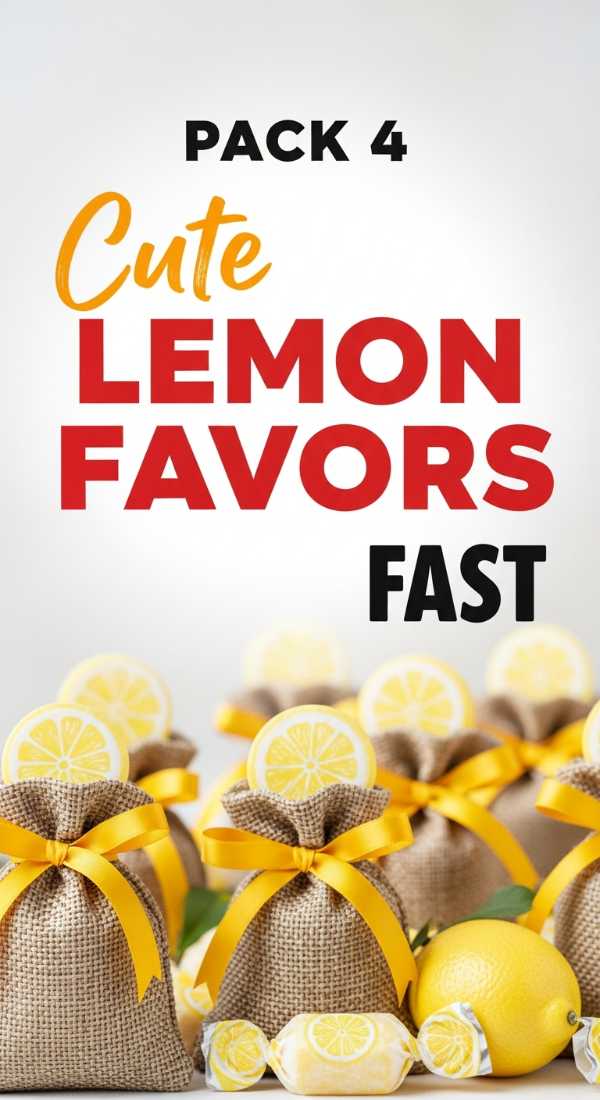 Pack 4 Cute Lemon Party Favors Fast 6a002e46381d4