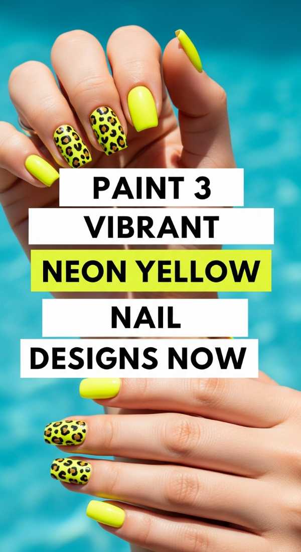 Paint 3 Vibrant Neon Yellow Nail Designs Now 6a0599985b29a