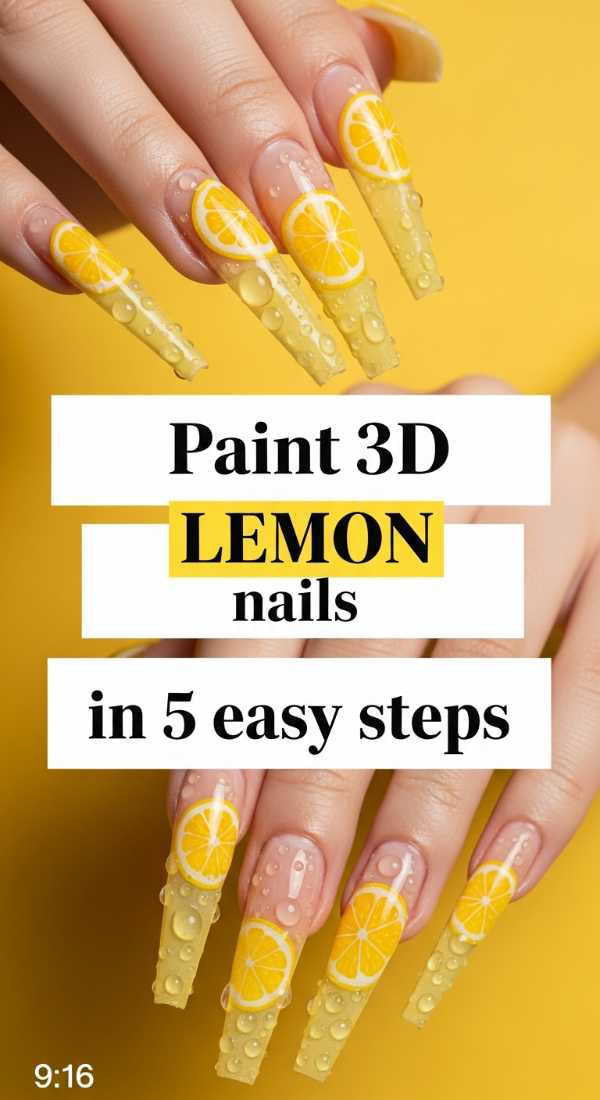 Paint 3d Lemon Nails In 5 Easy Steps 69ff594a7327b