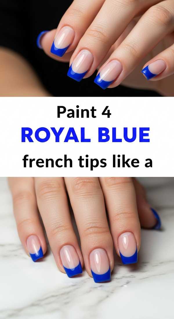 Paint 4 Royal Blue French Tips Like A Pro 69f4c1137ddee