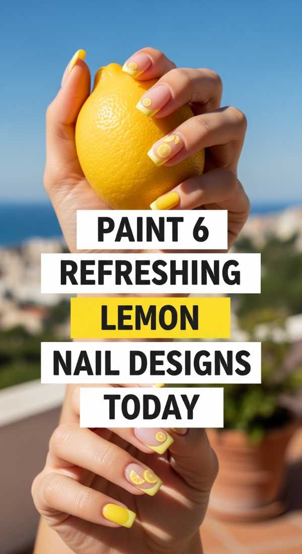 Paint 6 Refreshing Lemon Nail Designs Today 6a0595b580324