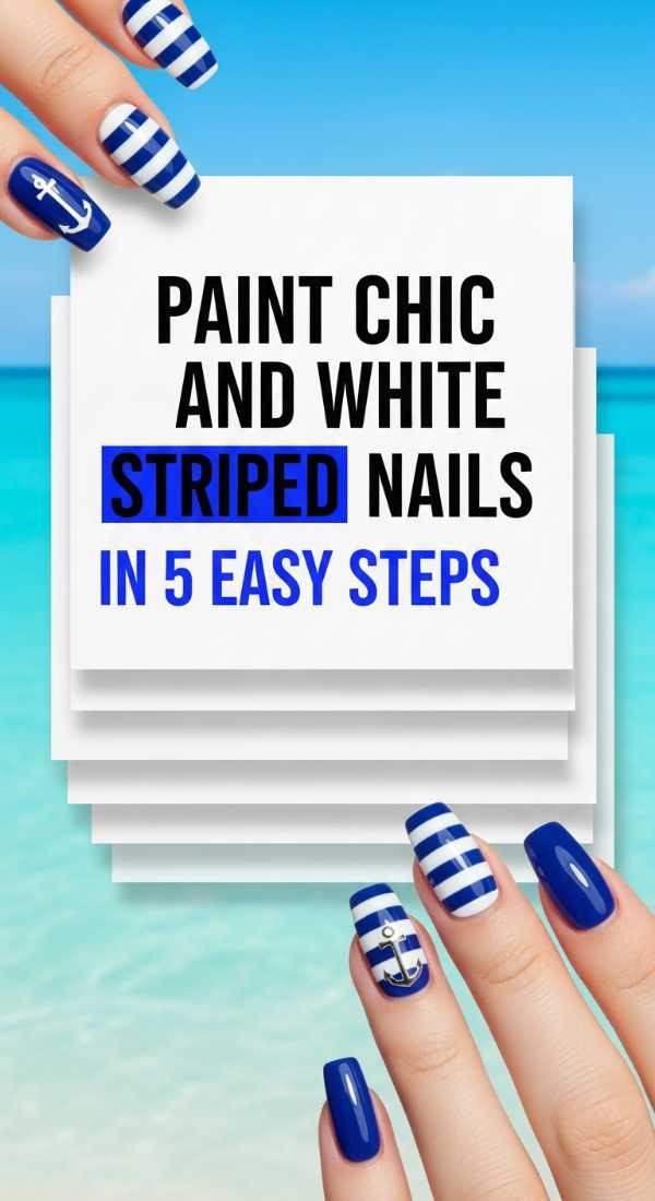 Paint Chic Blue And White Striped Nails In 5 Easy Steps 69fc7e4d5b55c