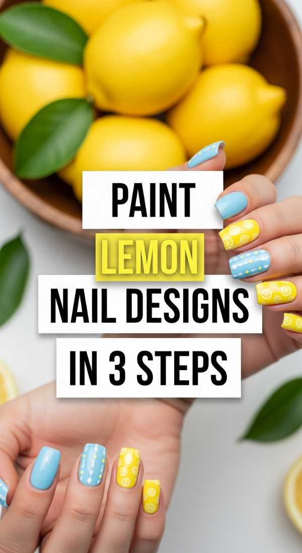 Paint Lemon Nail Designs In 3 Steps 6a05a126d5e09