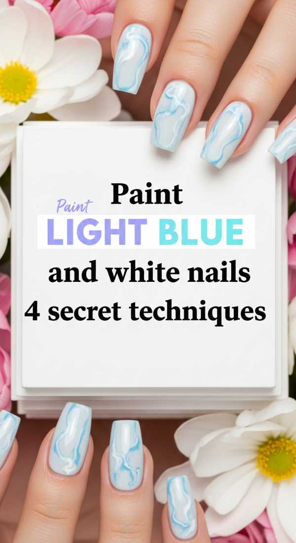 Paint Light Blue And White Nails Using 4 Secret Techniques 69f4c1172a8fb