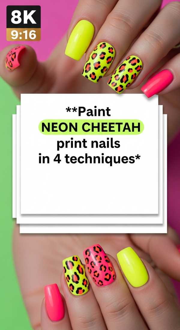Paint Neon Cheetah Print Nails In 4 Techniques 6a0599ac61ec5