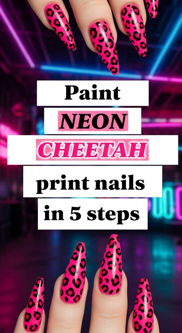 Paint Neon Cheetah Print Nails In 5 Steps 6a059b48cfa72