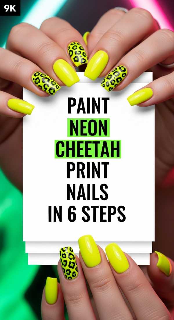 Paint Neon Cheetah Print Nails In 6 Steps 6a059b4eb93ef