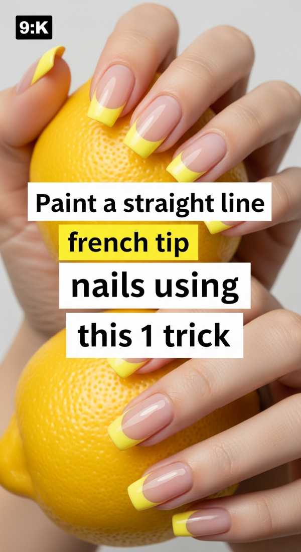 Paint Straight Line French Tip Nails Using This 1 Trick 6a1a99758e103