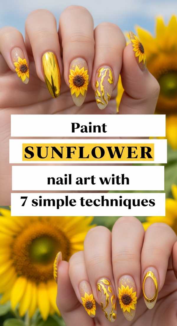 Paint Sunflower Nail Art With 7 Simple Techniques 6a0331139a8f4