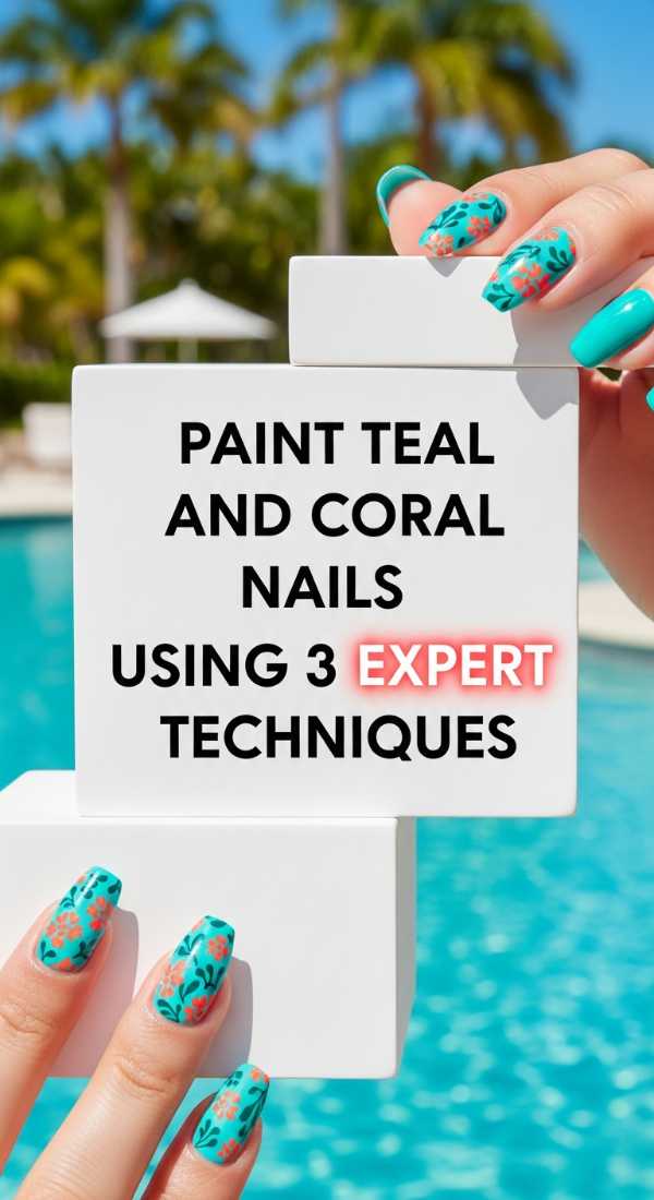 Paint Teal And Coral Nails Using 3 Expert Techniques 6a05a6f6b7b2d