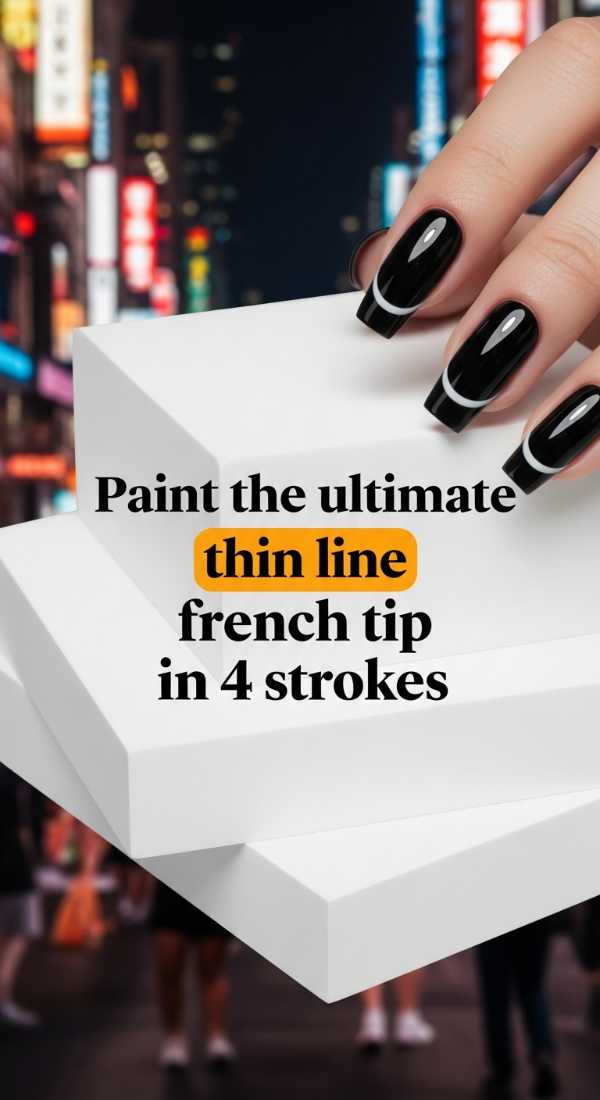 Beyond the White Stripe: 7 Edgy French Tip Variations for the Minimalist Muse Paint The Ultimate Thin Line French Tip In 4 Strokes 6a1a984d76c18