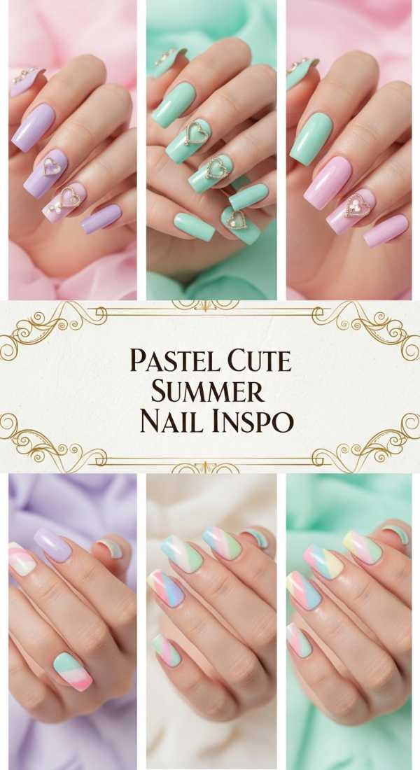The Ultimate Guide to 2026 Summer Manicures: Colors, Shapes, and Art Pastel Cute Summer Nail Inspo 6a006b7fc6ad8