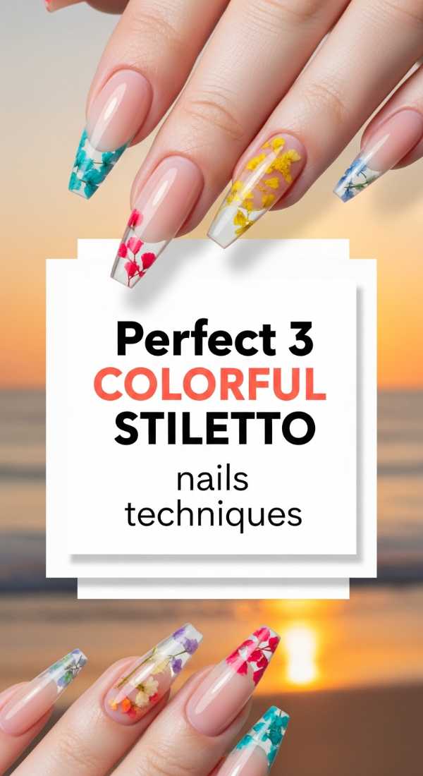 Perfect 3 Colorful Stiletto Nails Techniques 6a0f0dd64c4db