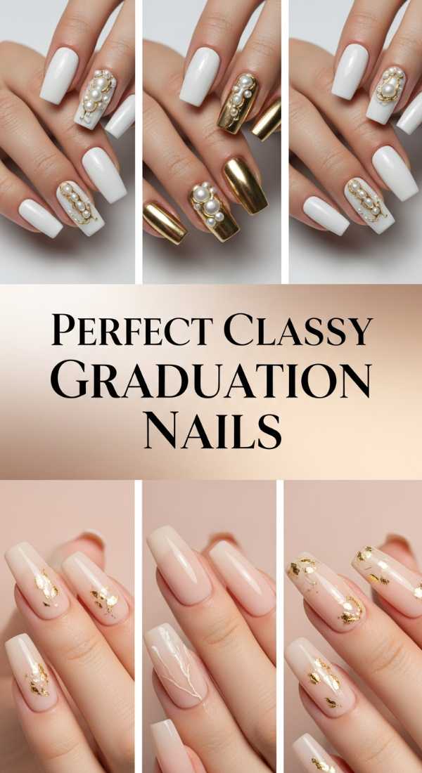 Perfect Classy Graduation Nails 6a134e55525b1