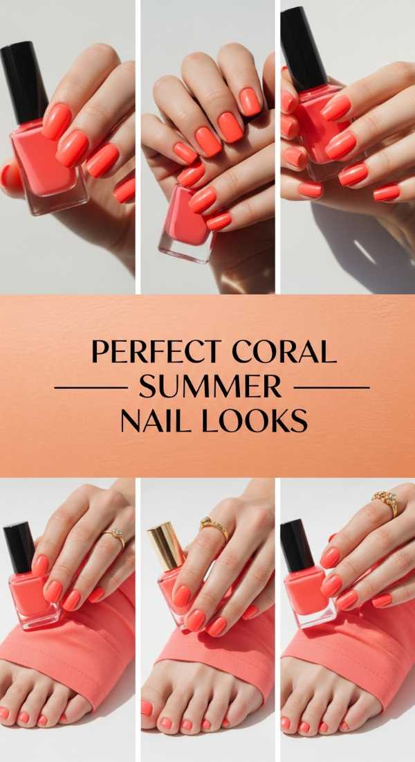 Perfect Coral Summer Nail Looks 69ff6daea7610