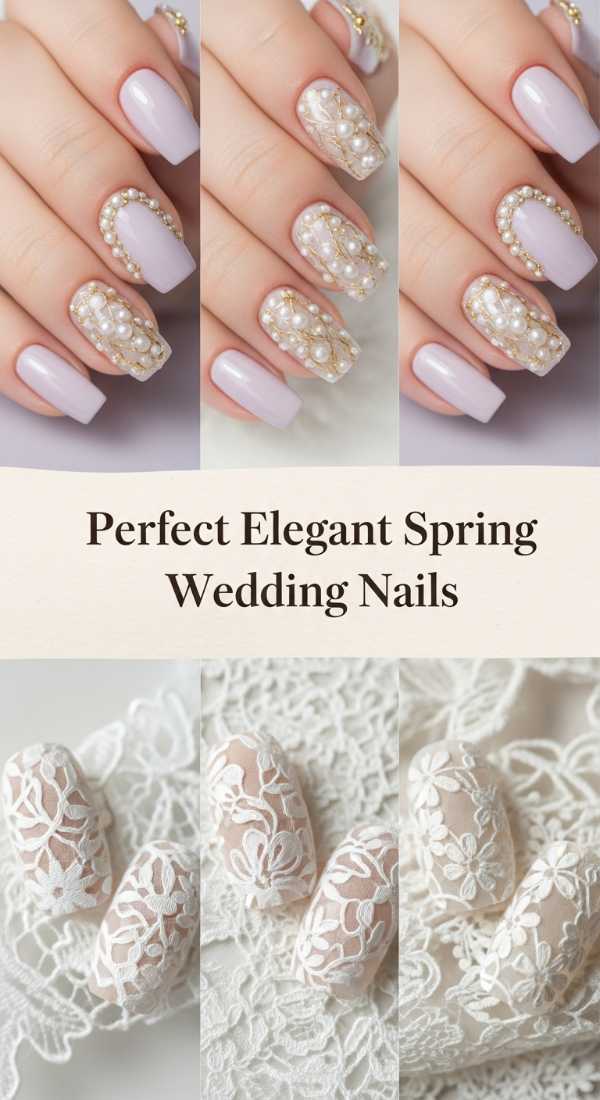 Perfect Elegant Spring Wedding Nails 6a08aec81915e