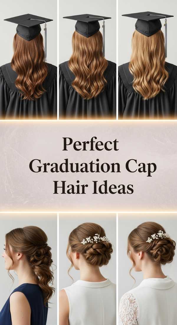 Perfect Graduation Cap Hair Ideas 6a141e06b6454