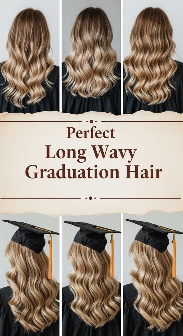 The Golden Tassel: Luxury Styling & Color Trends for the Modern Graduate Perfect Long Wavy Graduation Hair 6a08ccea5ddb4
