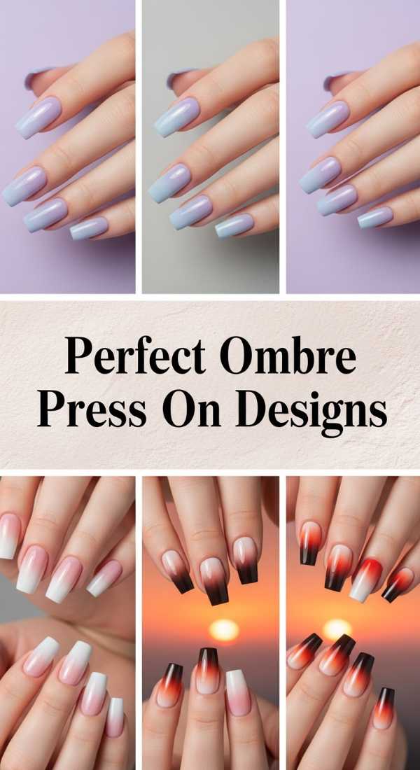 Perfect Ombre Press On Designs 6a134e4e45636