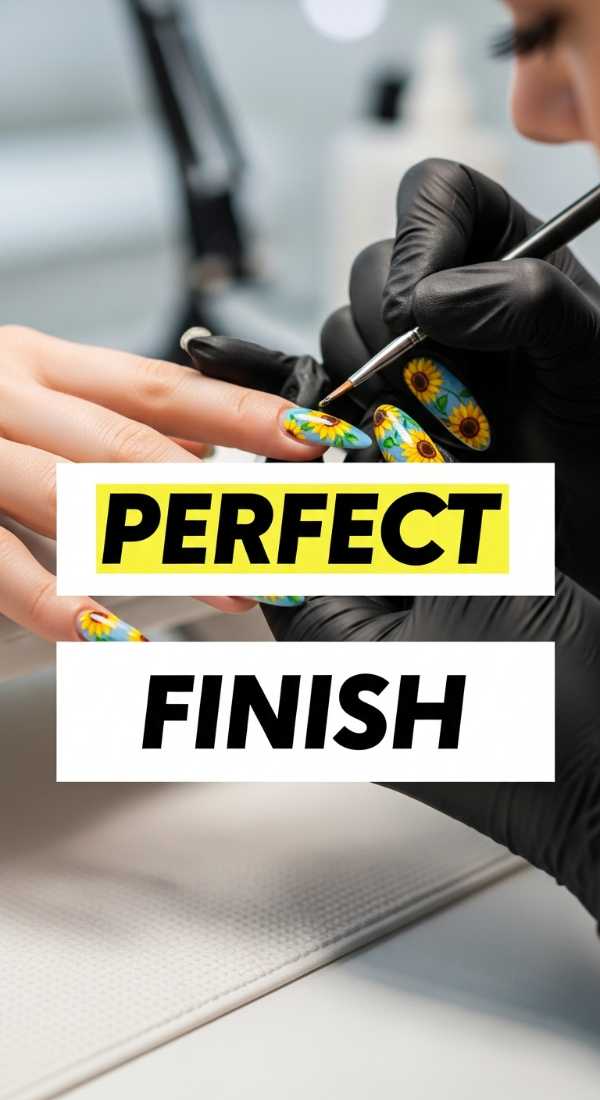 Perfect Your Sunflower Gel Nails With 3 Tips 69f5e2b3cf407