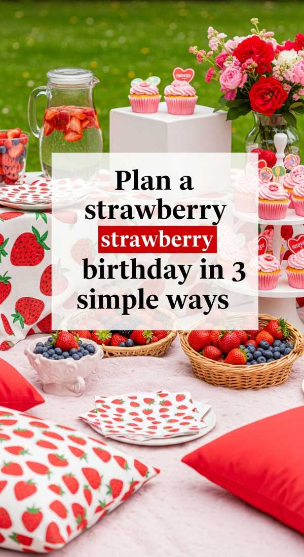 The Coolest Party Under the Sun: Your Ultimate Summer Birthday Planner Plan A Strawberry Themed Birthday In 3 Simple Ways 6a0de74e490a4