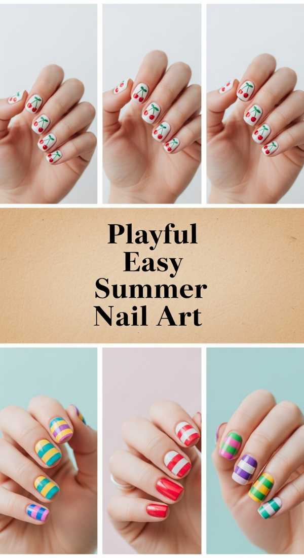 Playful Easy Summer Nail Art 6a006c672a3c9