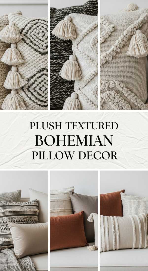 Plush Textured Bohemian Pillow Decor 6a0ea7fb04107